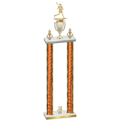 Double Orange Glacier Year Lacrosse Trophy
