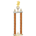 Double Orange Glacier Third Place Pickleball Trophy