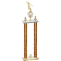 Double Orange Glacier Year Basketball Trophy