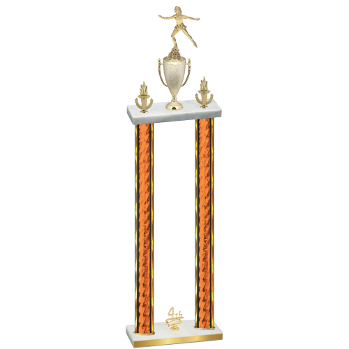 Double Orange Glacier Fourth Place Skater Trophy