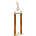 Double Orange Glacier Year Basketball Trophy