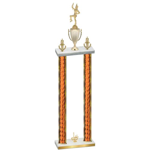 Double Orange Glacier First Place Majorette Trophy