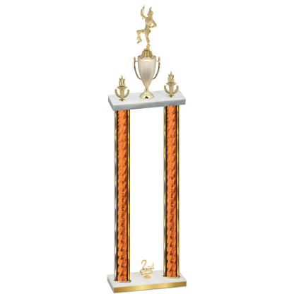 Double Orange Glacier Second Place Majorette Trophy