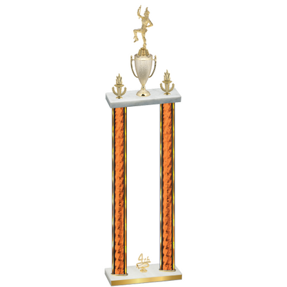 Double Orange Glacier Fourth Place Majorette Trophy