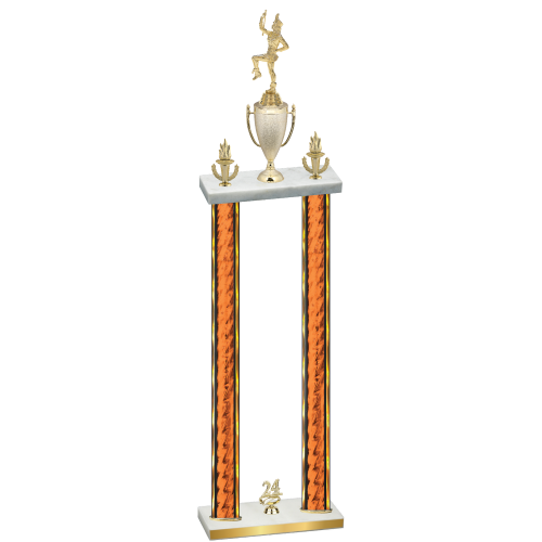 Double Orange Glacier Year Majorette Trophy