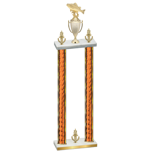 Double Orange Glacier Victory Fishing Trophy