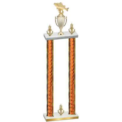 Double Orange Glacier Victory Fishing Trophy