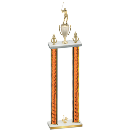 Double Orange Glacier First Place Golf Trophy