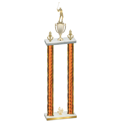 Double Orange Glacier Fourth Place Golf Trophy