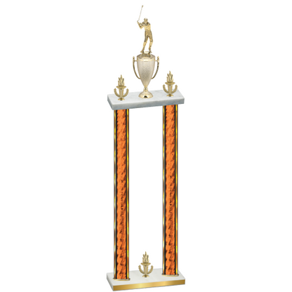 Double Orange Glacier Victory Golf Trophy