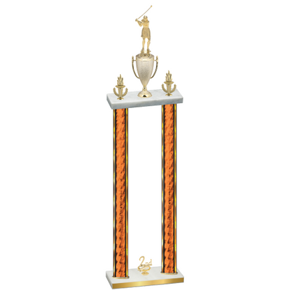 Double Orange Glacier Second Place Golf Trophy