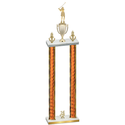 Double Orange Glacier Year Golf Trophy