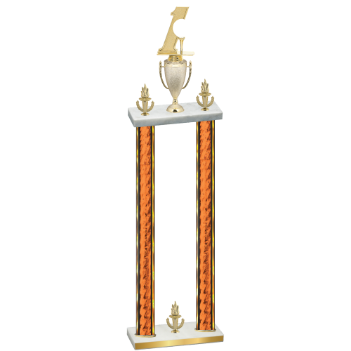 Double Orange Glacier Victory Golf Trophy