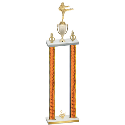Double Orange Glacier Second Place Karate Trophy