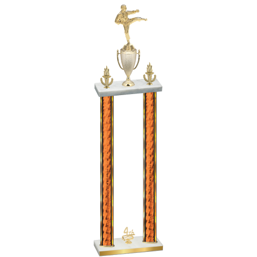 Double Orange Glacier Fourth Place Karate Trophy