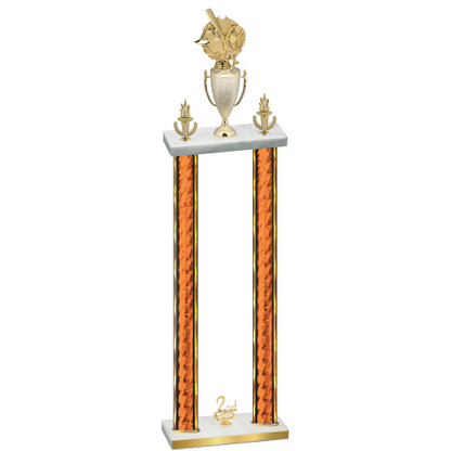 Double Orange Glacier Second Place Baseball Trophy