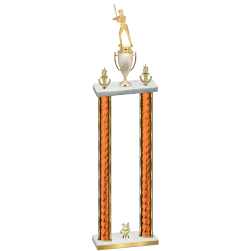 Double Orange Glacier Year Softball Trophy