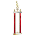 Double Red Glacier First Place Football Trophy