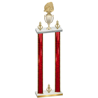 Double Red Glacier Victory Soccer Trophy