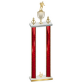 Double Red Glacier Third Place Rugby Trophy