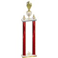 Double Red Glacier Third Place Rugby Trophy
