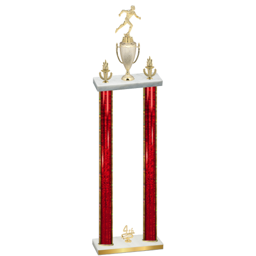 Double Red Glacier Fourth Place Running Trophy