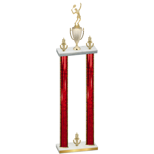 Double Red Glacier Victory Tennis Trophy