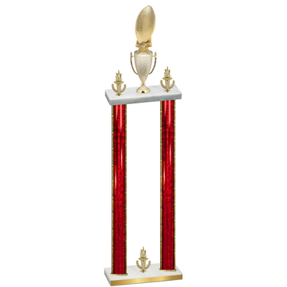 Double Red Glacier Victory Football Trophy