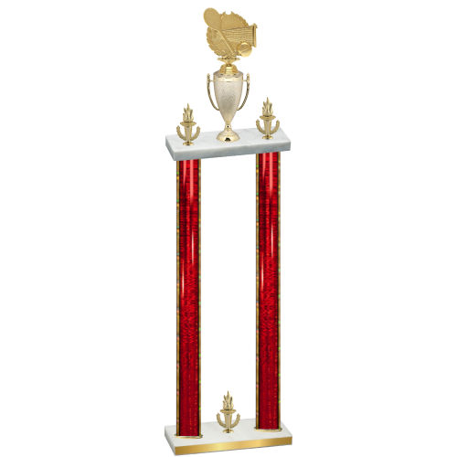 Double Red Glacier Victory Tennis Trophy
