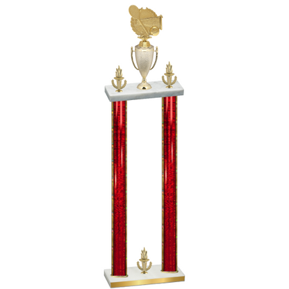 Double Red Glacier Victory Tennis Trophy