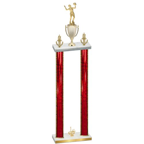Double Red Glacier First Place Volleyball Trophy