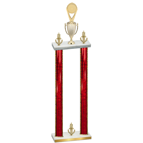 Double Red Glacier Victory Insert Trophy