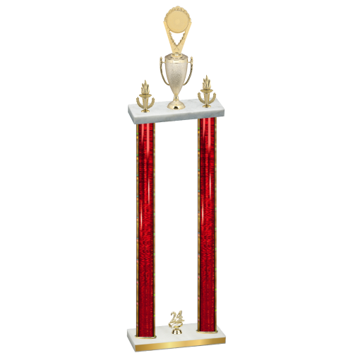 Double Red Glacier Year Insert Trophy