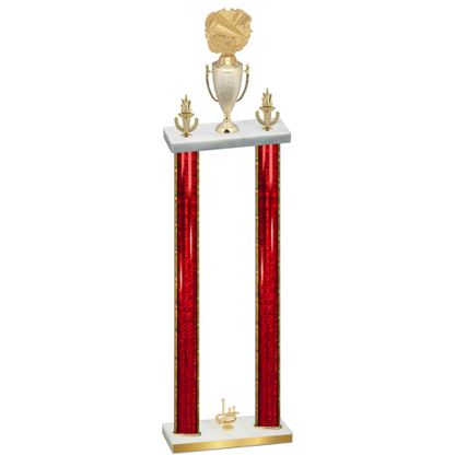 Double Red Glacier First Place Cheerleading Trophy