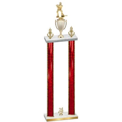 Double Red Glacier Year Hockey Trophy