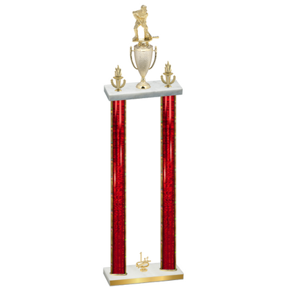 Double Red Glacier First Place Hockey Trophy