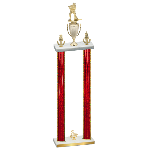 Double Red Glacier Third Place Hockey Trophy