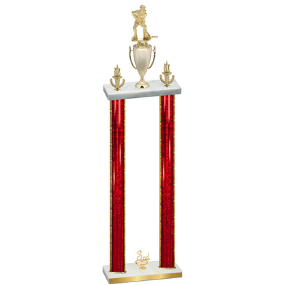 Double Red Glacier Third Place Hockey Trophy