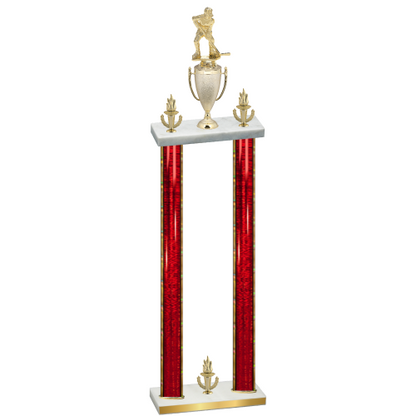 Double Red Glacier Victory Hockey Trophy