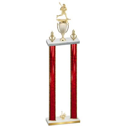 Double Red Glacier First Place Lacrosse Trophy