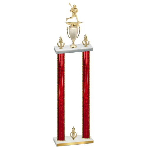 Double Red Glacier Victory Lacrosse Trophy