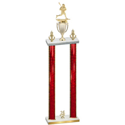 Double Red Glacier Year Lacrosse Trophy