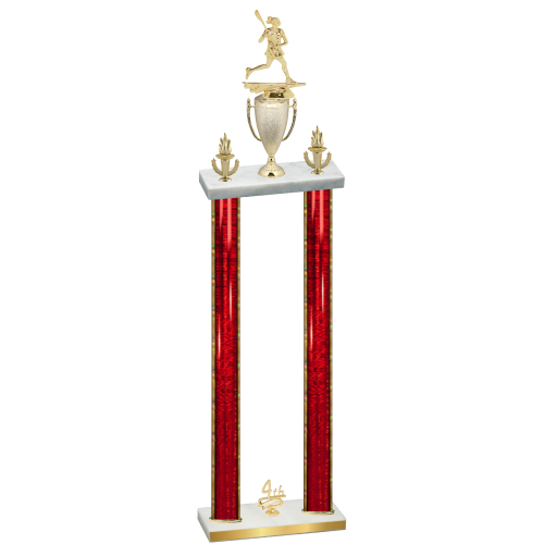 Double Red Glacier Fourth Place Lacrosse Trophy