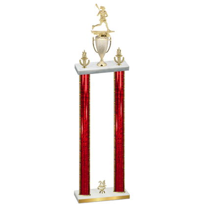 Double Red Glacier Year Lacrosse Trophy