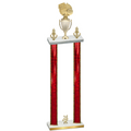 Double Red Glacier Year Basketball Trophy