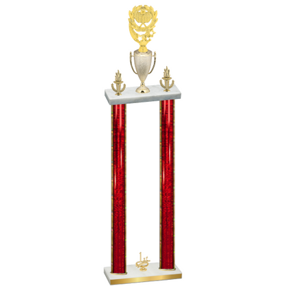 Double Red Glacier First Place Pickleball Trophy