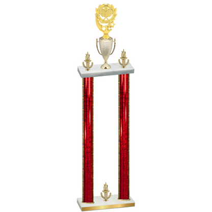 Double Red Glacier Victory Pickleball Trophy