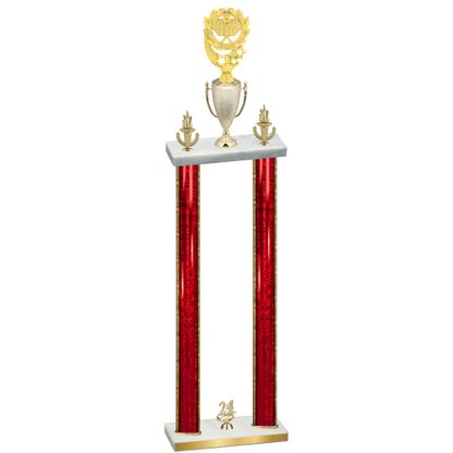 Double Red Glacier Year Pickleball Trophy