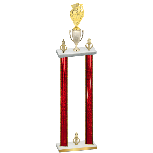 Double Red Glacier Victory Pickleball Trophy