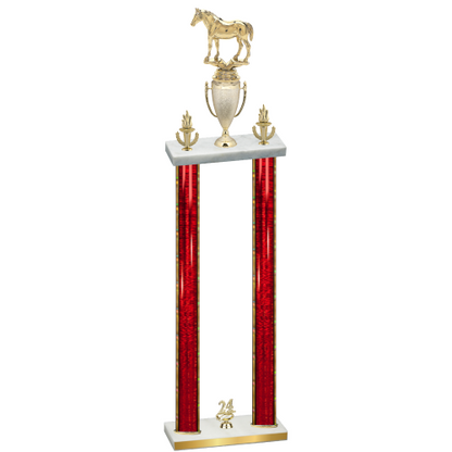 Double Red Glacier Year Horses Trophy
